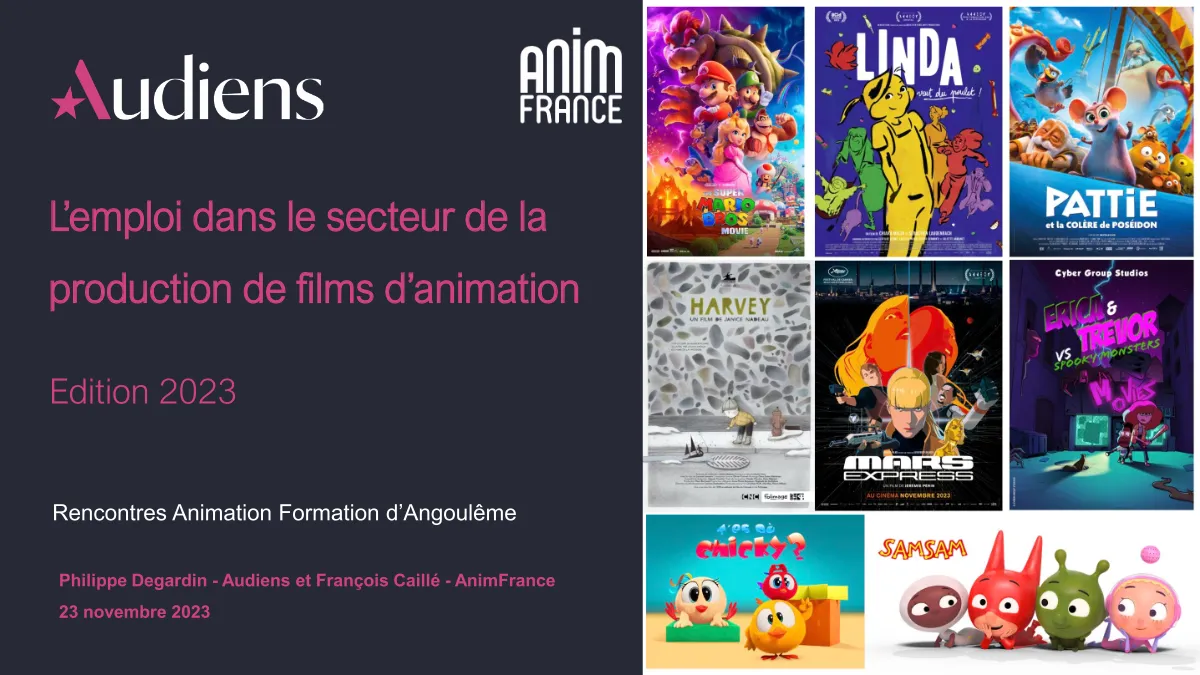 Présentation RADI RAF 2023 - L'emploi dans le secteur de la production de films d'animation - Audiens